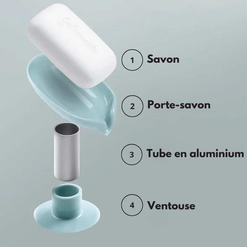 Porte - savon à ventouse pour salle de bain - Focett