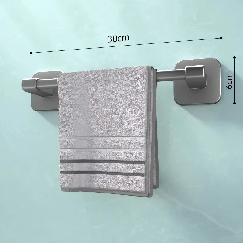 Porte - serviettes sans perçage – fixation adhésive avec ventouses puissantes - Focett