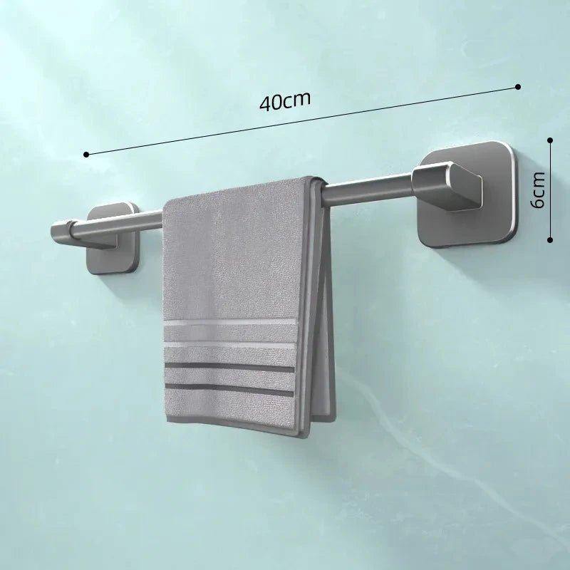 Porte - serviettes sans perçage – fixation adhésive avec ventouses puissantes - Focett