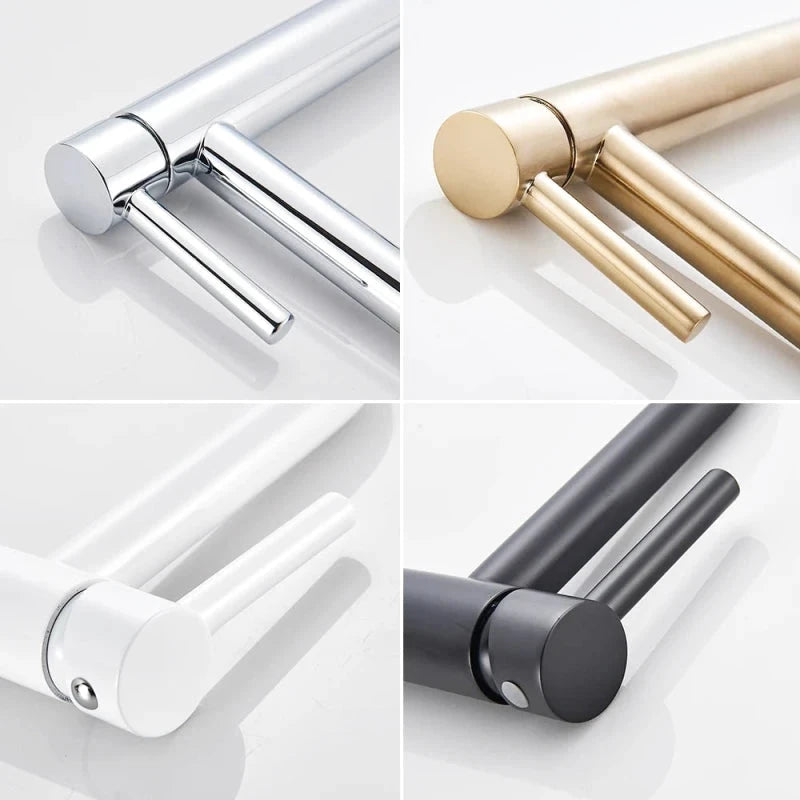 Robinet mitigeur lavabo compact en chrome poli – contrôle fluide de la température et montage facile - Focett