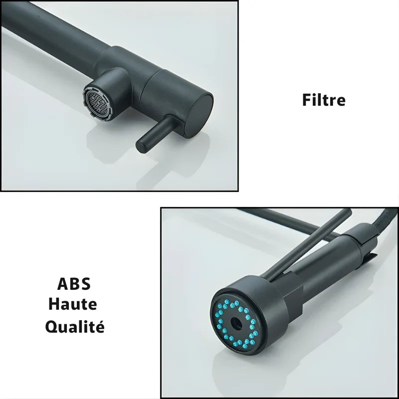 Robinet Cuisine Flexible Noir