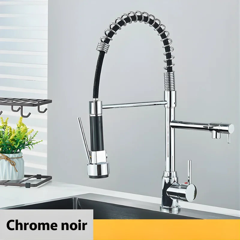 Robinet Cuisine Flexible Noir