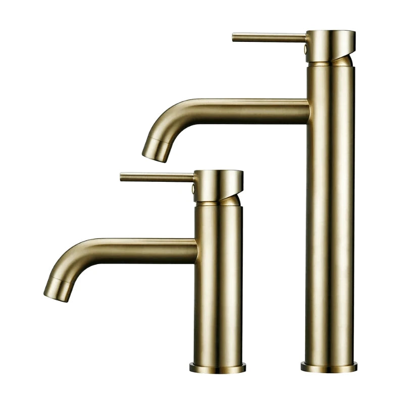 Robinet mitigeur de lavabo salle de bain en or – poignée ergonomique, installation facile et finition durable - Focett