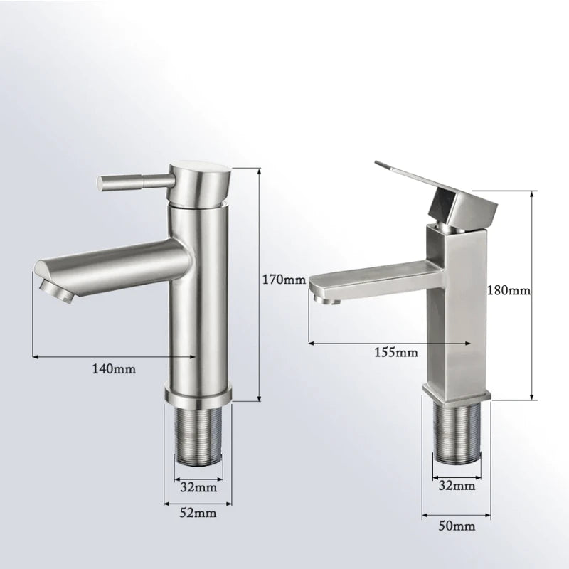 Robinet mitigeur de lavabo en nickel brossé – design épuré, poignée unique et finition mate brossée - Focett