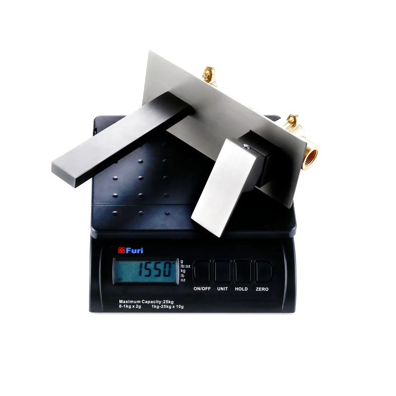 Mitigeur encastrable gris brossé pour salle de bain - poignée monocommande, mousseur intégré, aérateur économique - Focett