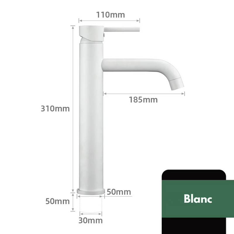 Robinet mitigeur de lavabo salle de bain en or – poignée ergonomique, installation facile et finition durable - Focett