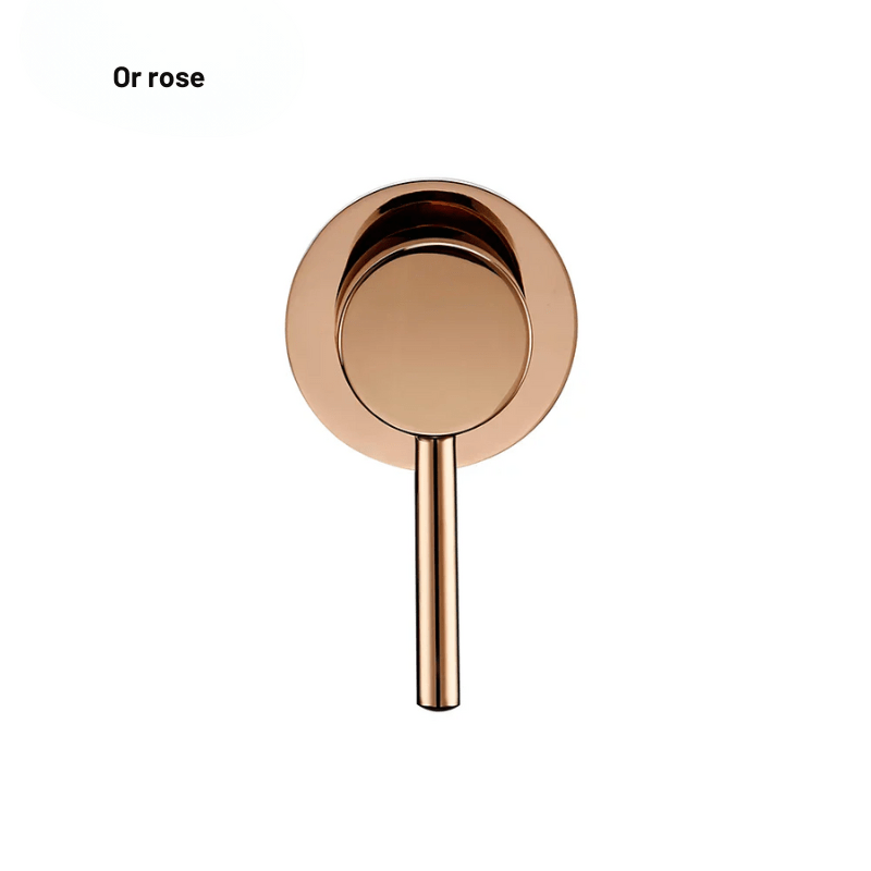 Robinet mitigeur mural encastrable salle de bain gris acier ixodyable pour bain – design minimaliste avec bec arrondi et poignée unique - Focett
