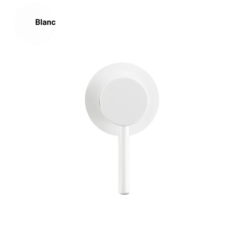 Robinet mitigeur mural encastrable salle de bain gris acier ixodyable pour bain – design minimaliste avec bec arrondi et poignée unique - Focett