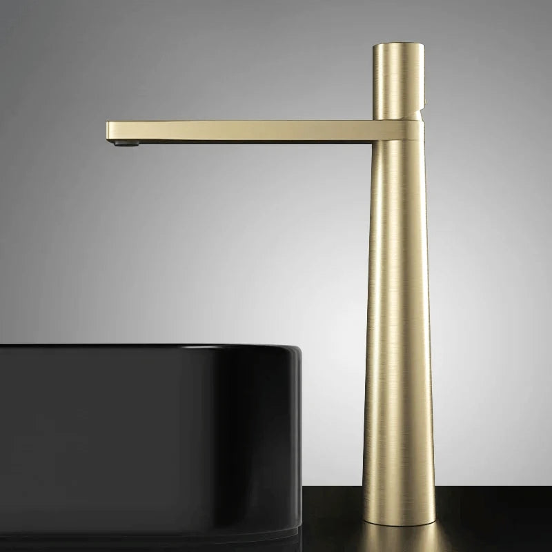 Robinet mitigeur salle de bain noir contemporain – mitigeur compact avec poignée ergonomique et jet doux - Focett