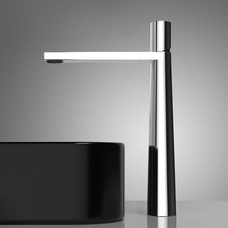 Mitigeur salle de bain noir contemporain – mitigeur compact avec poignée ergonomique et jet doux