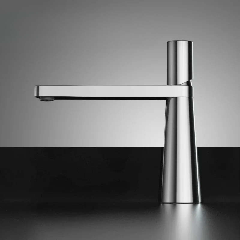 Mitigeur salle de bain noir contemporain – mitigeur compact avec poignée ergonomique et jet doux