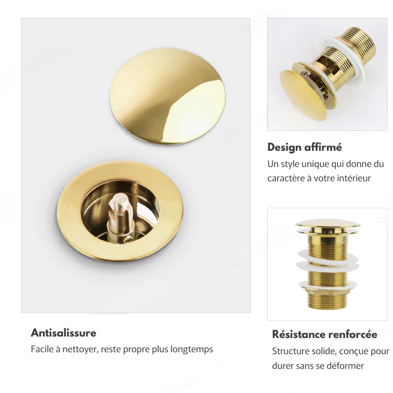 Bonde universelle – finitions luxe pour vasque/lavabo