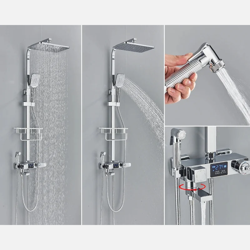 Colonne De Douche Thermostatique Telescopique