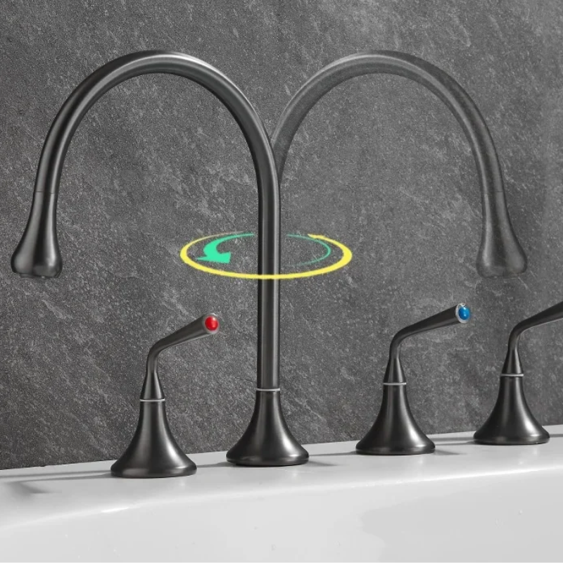 Mitigeur Baignoire Sur Gorge Noir