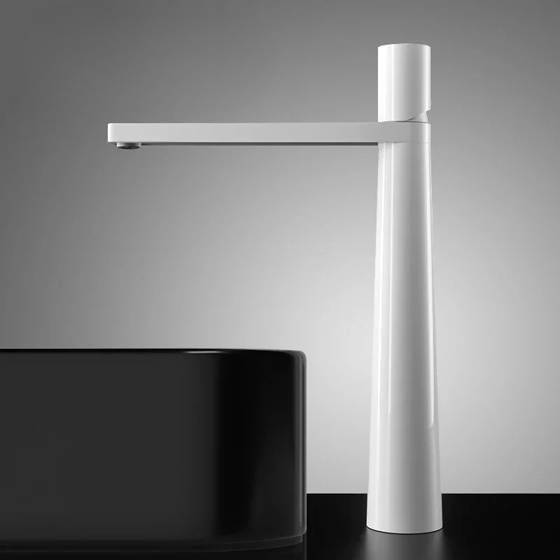Mitigeur salle de bain noir contemporain – mitigeur compact avec poignée ergonomique et jet doux