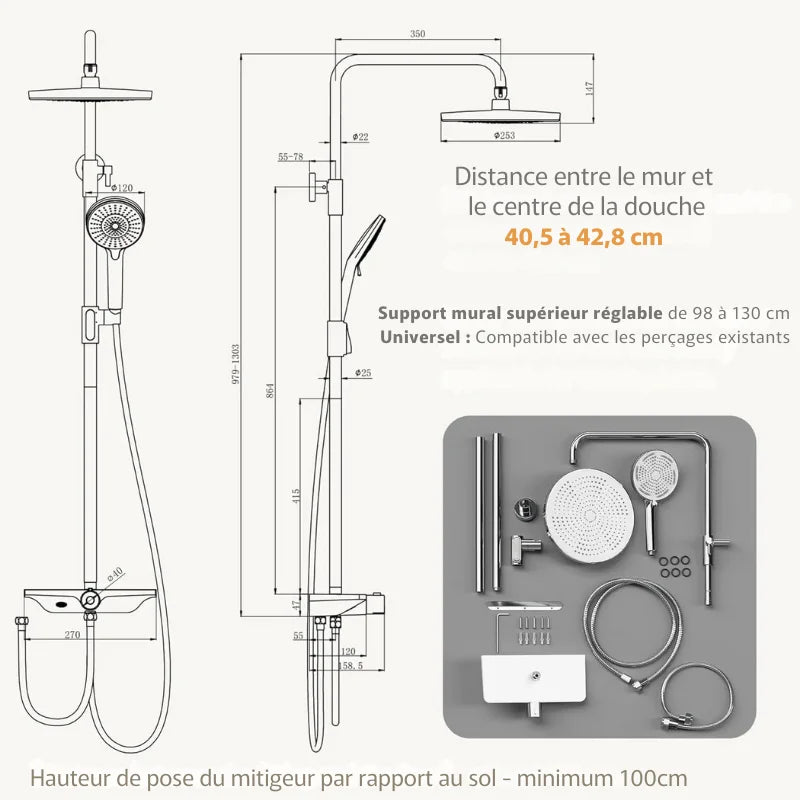 Colonne De Douche 2 Sorties