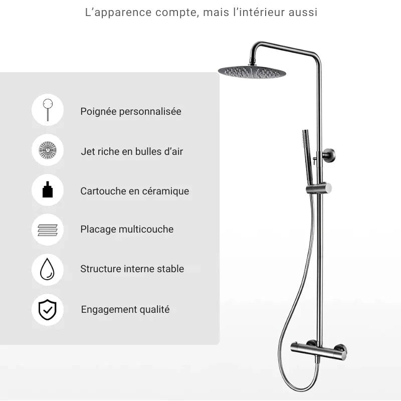 Colonne De Douche Avec Jet Et Thermostatique