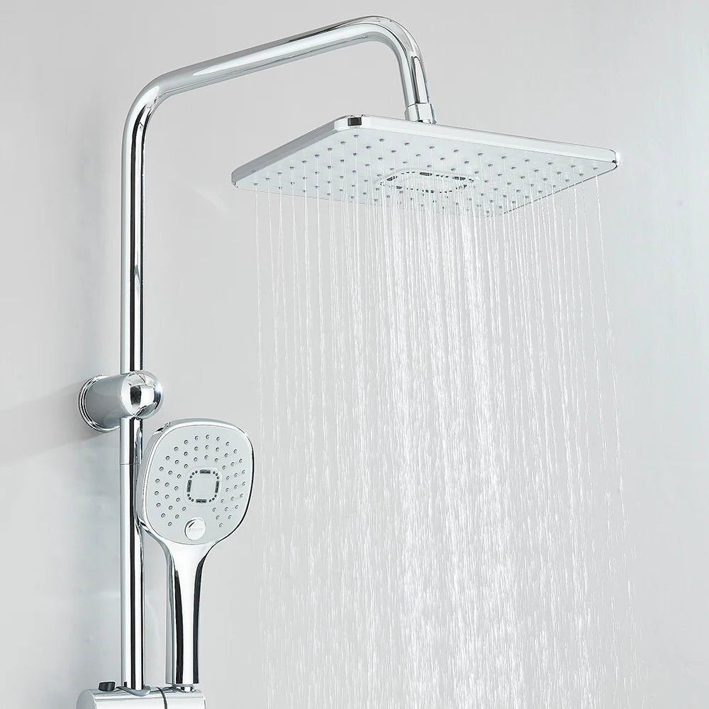 Colonne de douche chrome avec douchette – sans mitigeur intégré - Focett