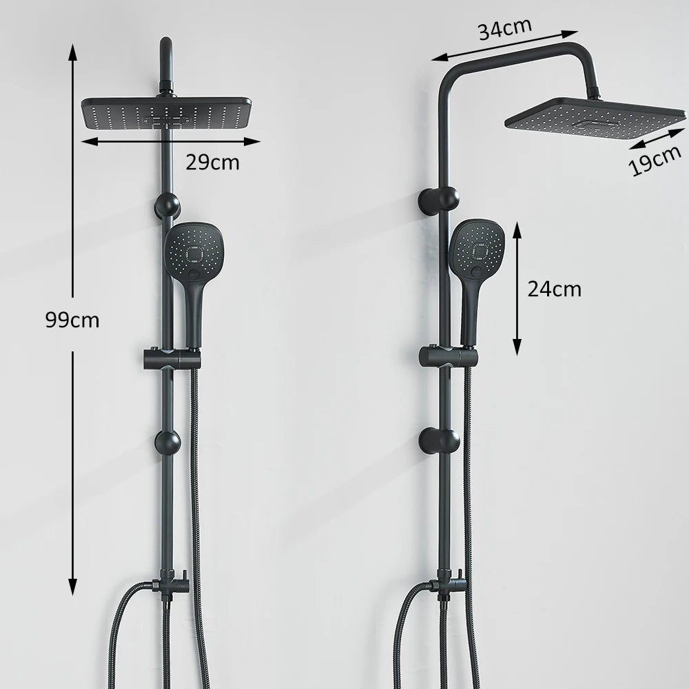 Colonne de douche chrome avec douchette – sans mitigeur intégré - Focett