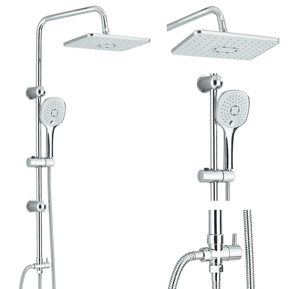 Colonne de douche chrome avec douchette – sans mitigeur intégré - Focett