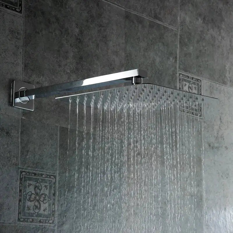 Colonne De Douche Diam 30 cm Chromé Foncé - Focett