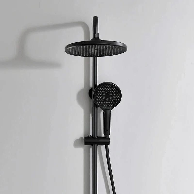 Colonne de Douche Thermostatique Or Brossé – Pommeau XXL 25cm” & Douchette 3 Fonctions, Design Moderne Minimaliste & Économie d'eau - Focett