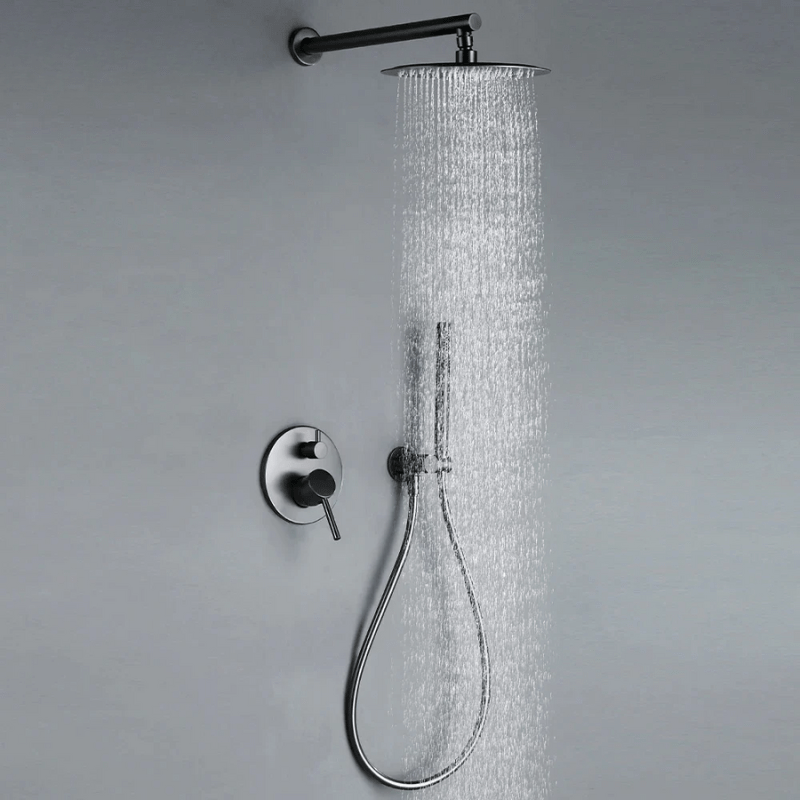 Colonne de douche encastrable gris finitions haut de gamme - Focett