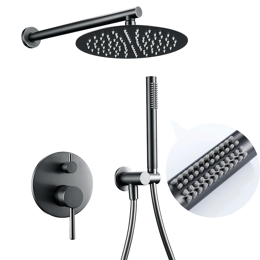 Colonne de douche encastrable gris finitions haut de gamme - Focett