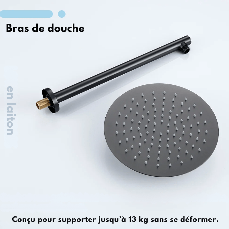 Colonne de douche encastrable gris finitions haut de gamme - Focett