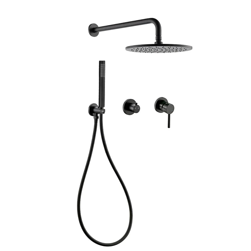 Colonne De Douche Encastrable Noir Mat