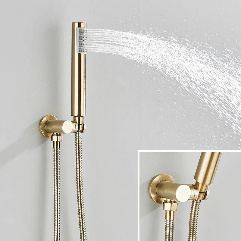 Colonne De Douche Encastrable Or Brossé