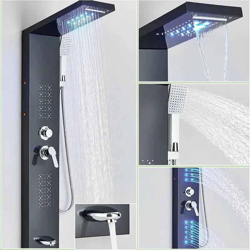 Colonne De Douche Hydromassante Avec Led - Focett