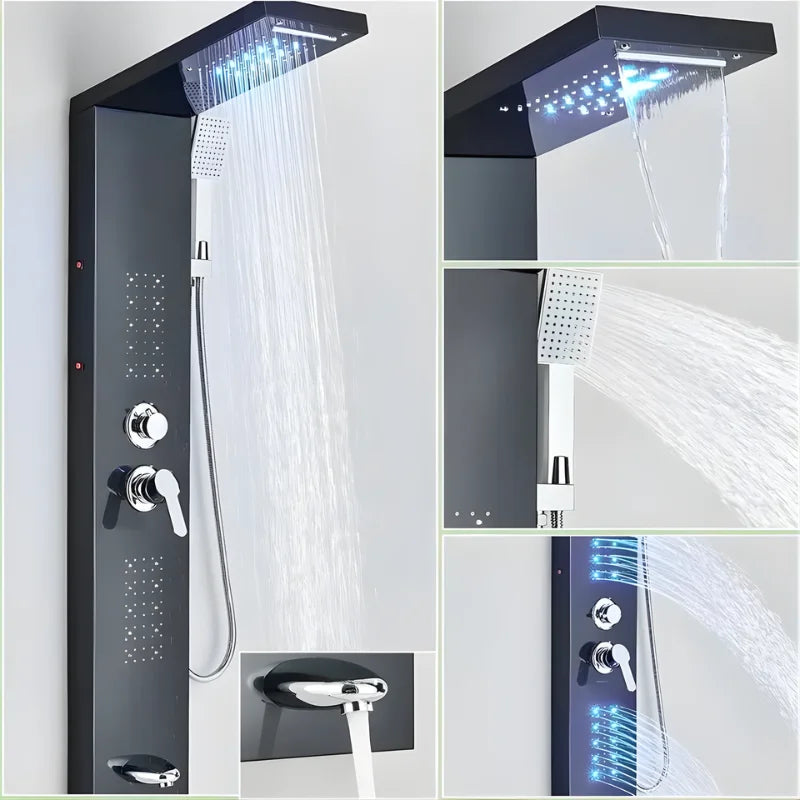 Colonne De Douche Hydromassante Avec Led