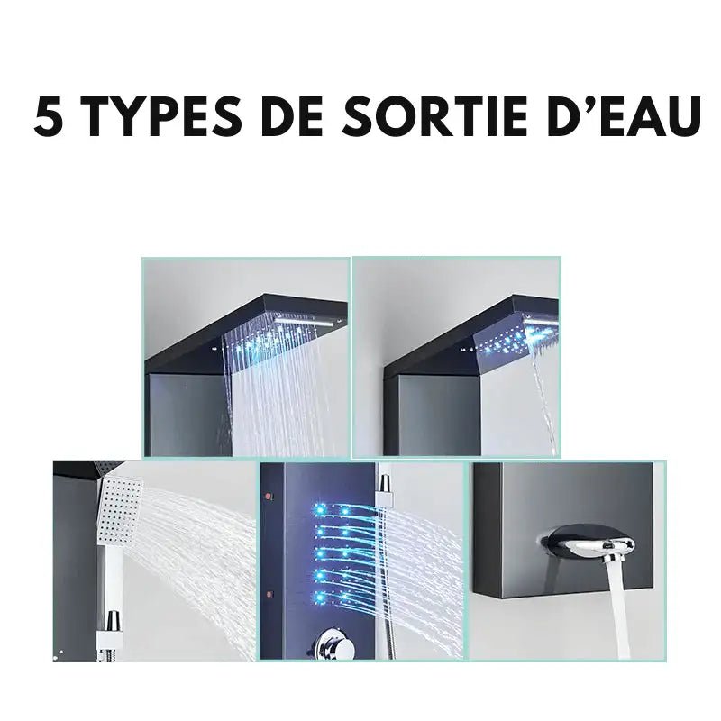 Colonne De Douche Hydromassante Avec Led - Focett