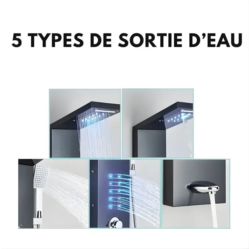 Colonne De Douche Hydromassante Avec Led