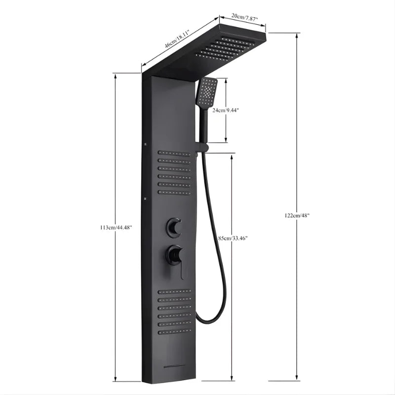 Colonne De Douche Hydromassante Avec Led
