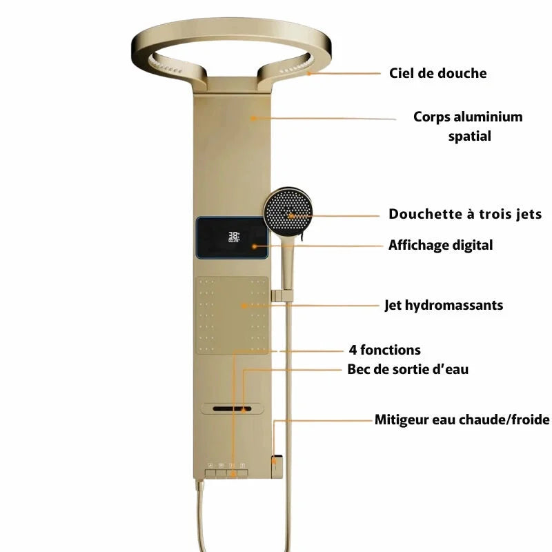 Colonne De Douche Hydromassante Avec Robinetterie