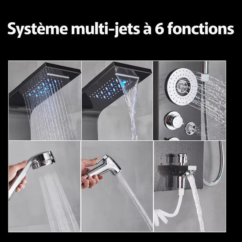 Colonne De Douche Hydromassante Noir