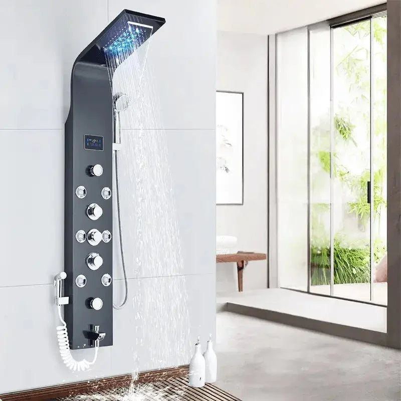 Colonne De Douche Hydromassante Noir