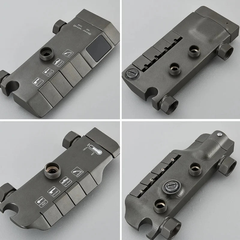 Colonne De Douche Noir Avec Tablette