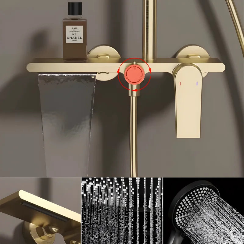 Colonne De Douche Or Brossé