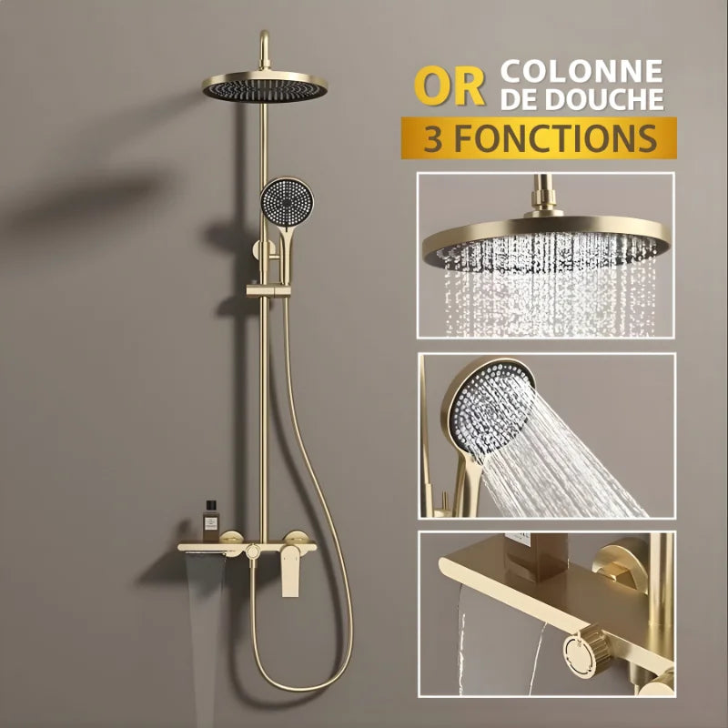 Colonne De Douche Or Brossé