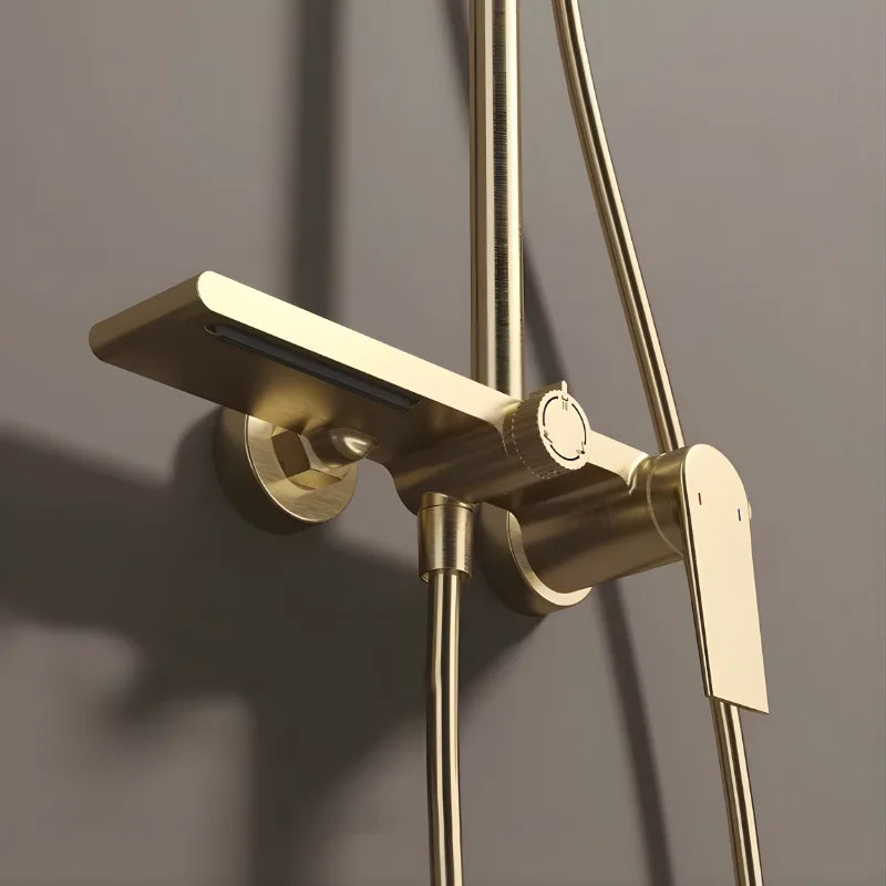 Colonne De Douche Or Brossé