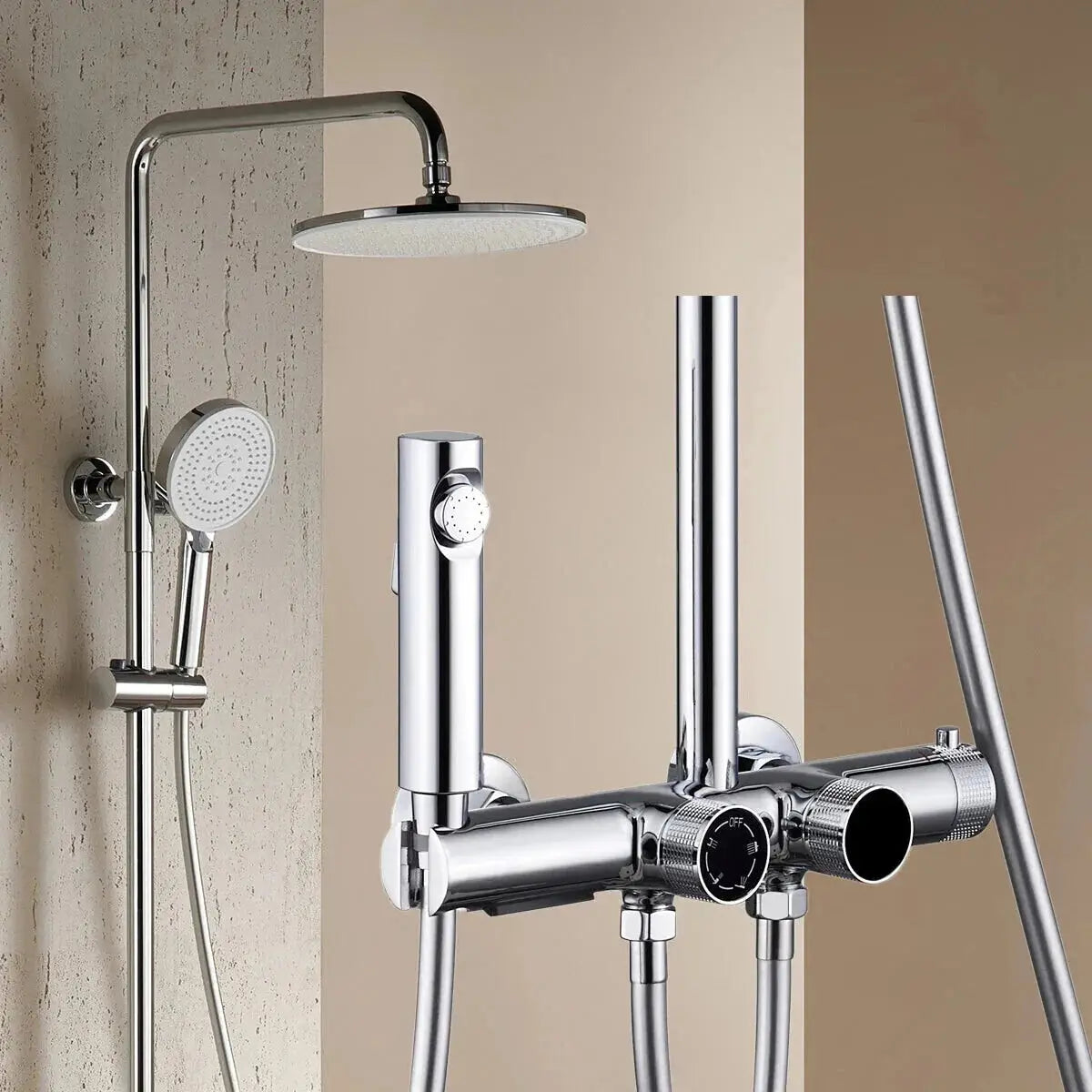 Colonne De Douche Thermostatique Or Brossé