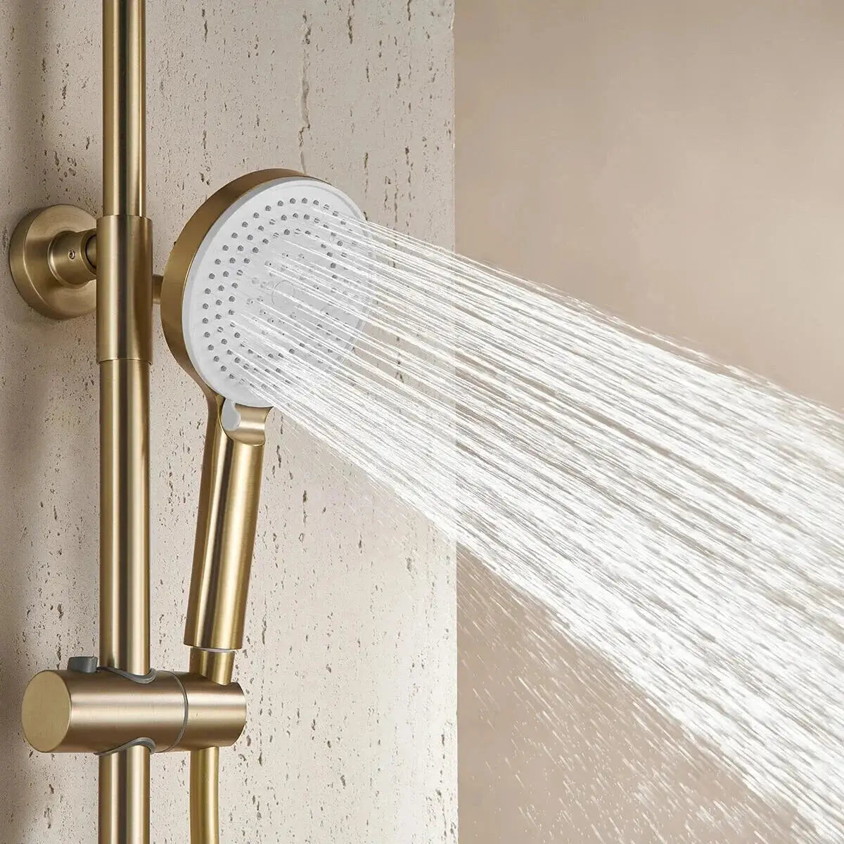 Colonne De Douche Thermostatique Or Brossé