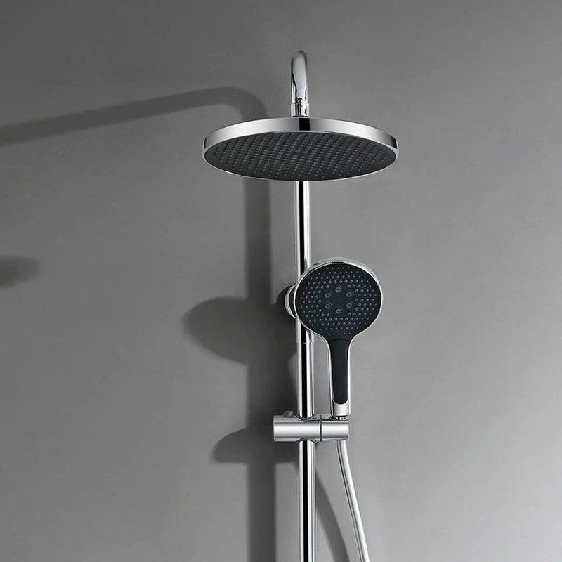 Colonne de Douche Thermostatique Or Brossé – Pommeau XXL 25cm” & Douchette 3 Fonctions, Design Moderne Minimaliste & Économie d'eau - Focett