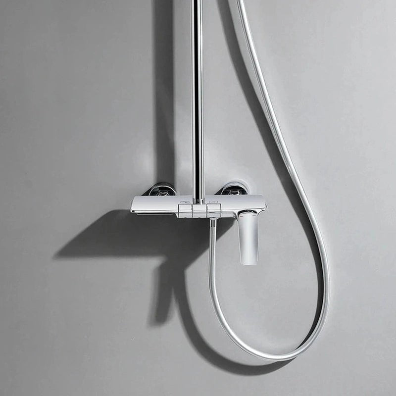 Colonne de Douche Thermostatique Or Brossé – Pommeau XXL 25cm” & Douchette 3 Fonctions, Design Moderne Minimaliste & Économie d'eau - Focett