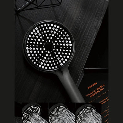 Colonne de Douche Thermostatique Or Brossé - Système 3 Fonctions avec Pommeau XXL & Douchette 3 Jets Buses, Anti - Calcaire & Mitigeur Thermostatique en Laiton - Focett