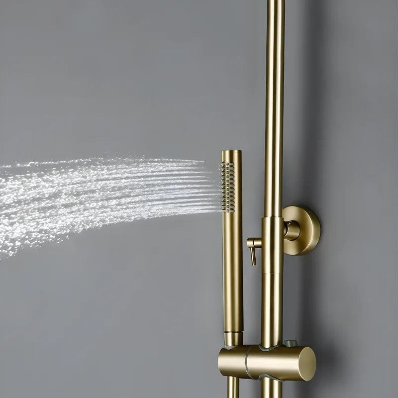 Colonne De Douche Thermostatique Or Rose