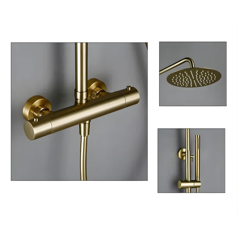 Colonne De Douche Thermostatique Or Rose